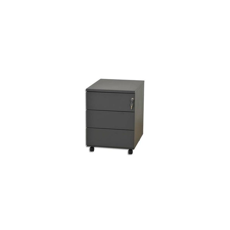VINCO Caisson mobile 3 tiroirs - Dimensions : L41,7 x H56,5 x P54,1 cm anthracite