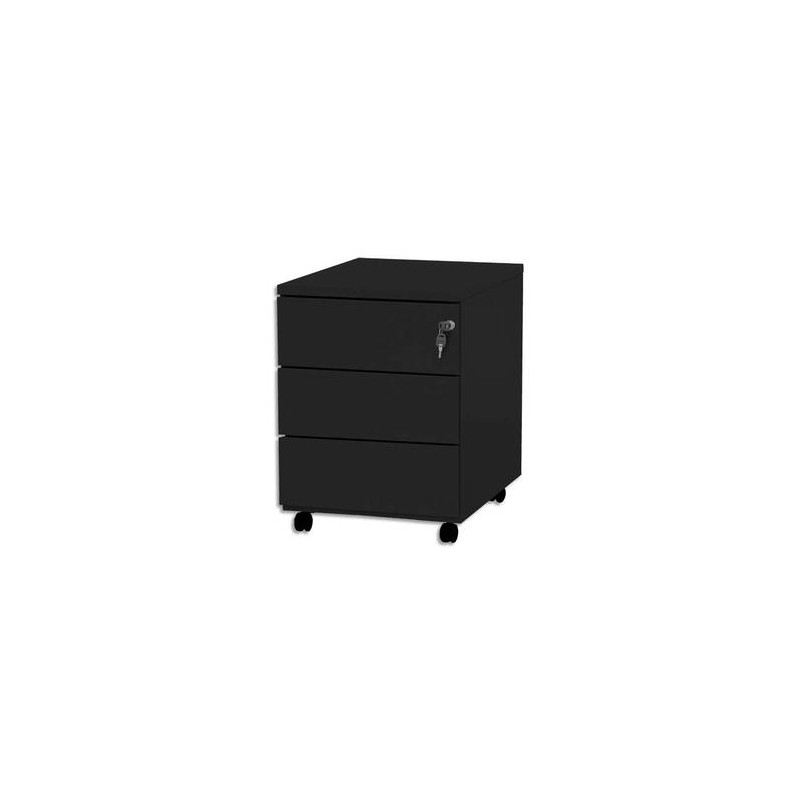 VINCO Caisson mobile 3 tiroirs - Dimensions : L41,7 x H56,5 x P54,1 cm noir VINCO Caisson mobile 3 tiroirs - Dimensions : L41,7 x H56,5 x P54,1 cm noir