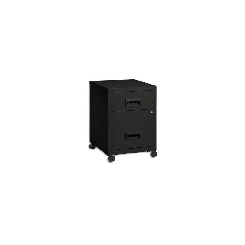PIERRE HENRY Caisson Combi mobile 2 tiroirs dont 1 pour dossiers suspendus L40 x H56 x P40 cm noir
