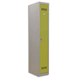 PIERRE HENRY Vestiaire métal industrie propre 1 casier largeur 30 cm gris perle anis
