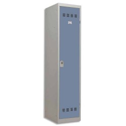 PIERRE HENRY Vestiaire métal industrie sale 1 casier largeur 40 cm gris perle bleu