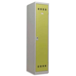 PIERRE HENRY Vestiaire métal industrie sale 1 casier largeur 40 cm gris perle anis