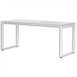 MT INTERNATIONAL Bureau MT1 élégance plateau blanc piétement blanc - Dimensions L160 x H75 x P67 cm