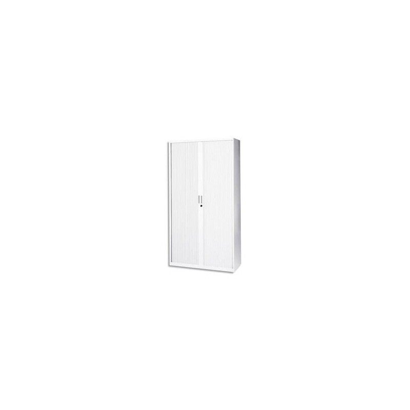 MT INTERNATIONAL Armoire haute monobloc Corps et Rideau blanc - Dimensions : L100 x H198 x P43 cm