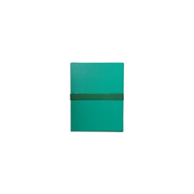 EXACOMPTA Chemise extensible en balacron. Rabat en pied, fermeture par sangle velcro. Coloris vert clair EXACOMPTA Chemise extensible en balacron. Rabat en pied, fermeture par sangle velcro. Coloris vert clair