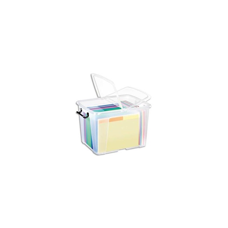 CEP Boîte de rangement Smart Box Strata avec couvercle clipsé dims int.30,3x38,9x30,4cm transparent 40L CEP Boîte de rangement Smart Box Strata avec couvercle clipsé dims int.30,3x38,9x30,4cm transparent 40L