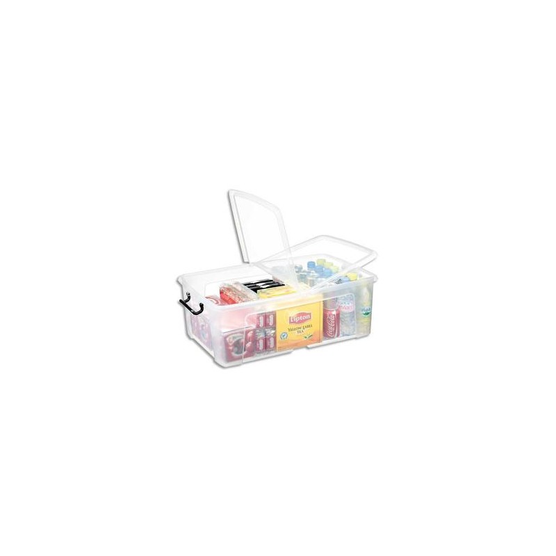 CEP Boîte de rangement Smart Box Strata avec couvercle clipsé dims int.36x59,1x21,6cm transparent 50L CEP Boîte de rangement Smart Box Strata avec couvercle clipsé dims int.36x59,1x21,6cm transparent 50L