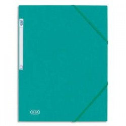 ELBA Chemise 3 rabats et élastique Eurofolio , en carte lustrée 5/10e vert