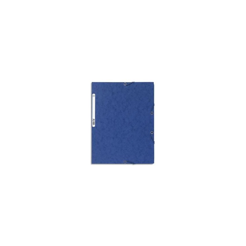 EXACOMPTA Chemise 3 rabats et élastique , en carte lustrée 5/10e, 400gr. Format 24x32cm. Coloris bleu. EXACOMPTA Chemise 3 rabats et élastique , en carte lustrée 5/10e, 400gr. Format 24x32cm. Coloris bleu.