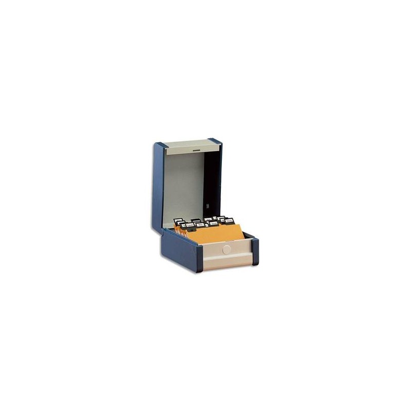 REXEL Boîte à fiches Provence format A6 en largeur H105 x P148 mm gris, livré avec séparateur métallique