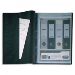 ELBA Protège-documents 20 vues noir Le Lutin , couv. PVC 34/100e, pochettes en PVC 5,5/100e