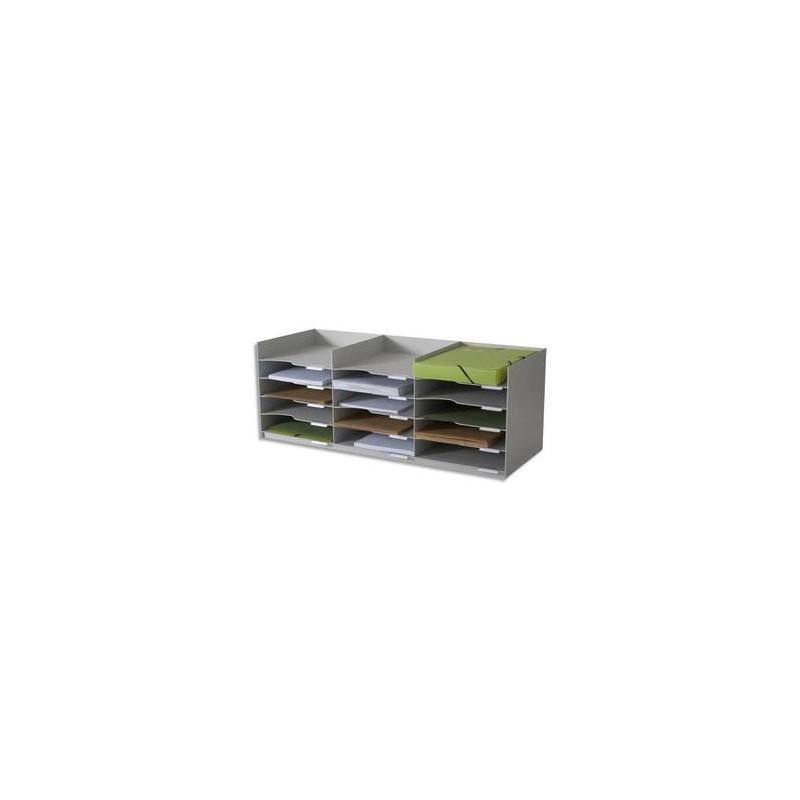 PAPERFLOW Bloc classeur 3 x 5 cases gris pour doc A4 Capacité 500 feuilles - Dim. L85,7 x H32,3 x P33 cm PAPERFLOW Bloc classeur 3 x 5 cases gris pour doc A4 Capacité 500 feuilles - Dim. L85,7 x H32,3 x P33 cm