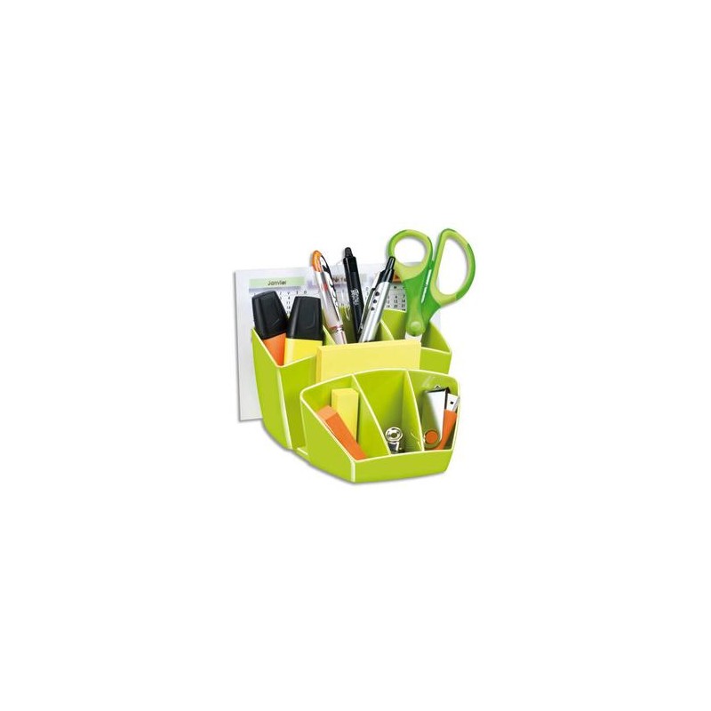 CEP Pro Multipot Gloss 6 compartiments + 2 espace - Dimensions L14,3 x H9,3 x P15,8 cm coloris vert anis CEP Pro Multipot Gloss 6 compartiments + 2 espace - Dimensions L14,3 x H9,3 x P15,8 cm coloris vert anis