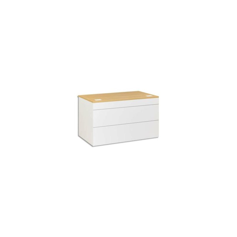 GAUTIER Plan d'accueil bas L120 cm Sunday - Dimensions L120 x H74 x P83 cm coloris chêne GAUTIER Plan d'accueil bas L120 cm Sunday - Dimensions L120 x H74 x P83 cm coloris chêne