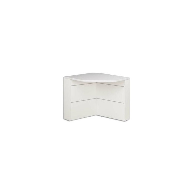 GAUTIER Banque d'accueil d'angle à 90 degrés Sunday - Dimensions L83 x H74 x P83 cm coloris gris