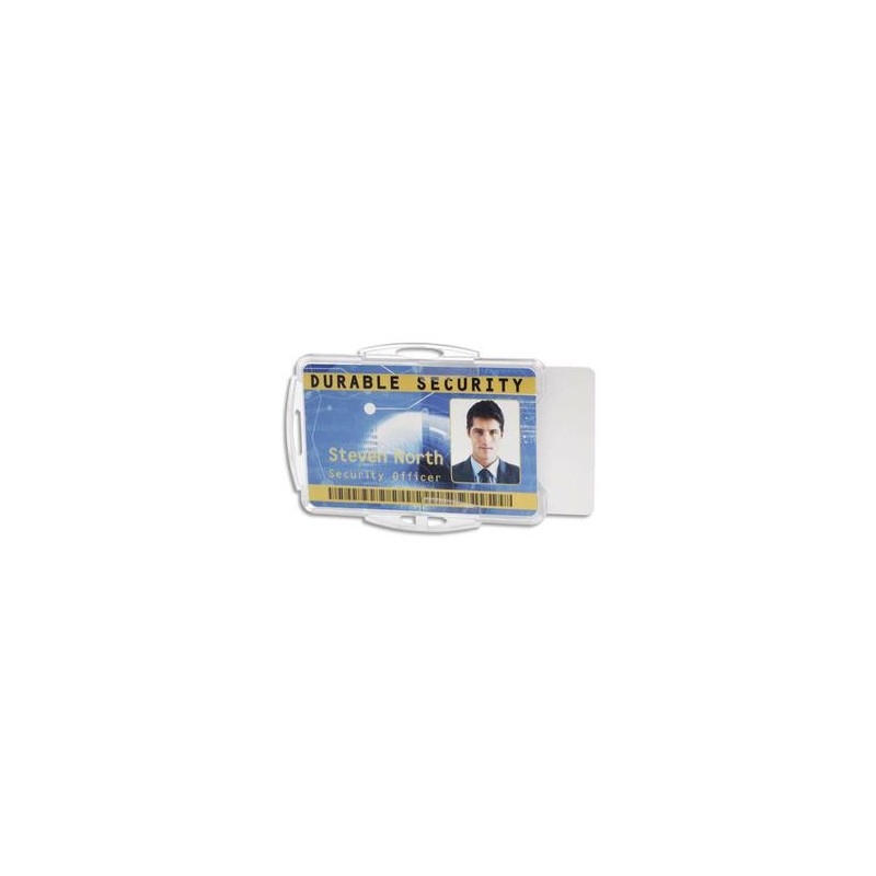 DURABLE Boîte 10 Porte-carte ouvert pour 2 cartes, perfo ss attache - L8,5 x H 5,4 cm transparent DURABLE Boîte 10 Porte-carte ouvert pour 2 cartes, perfo ss attache - L8,5 x H 5,4 cm transparent