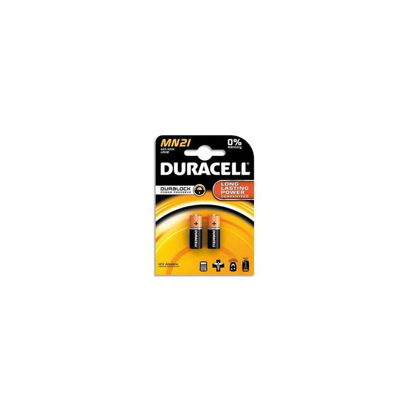 DURACELL Blister de 2 piles MN21 Alcalines Duralock pour alarmes et télécommandes 5000394203969 DURACELL Blister de 2 piles MN21 Alcalines Duralock pour alarmes et télécommandes 5000394203969