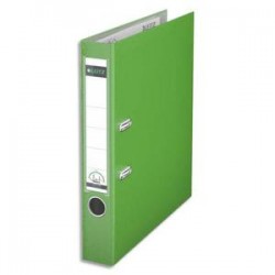 LEITZ Classeur à levier 180 degrés, en carton rembordé de polypropylène, dos de 8cm. Coloris vert clair