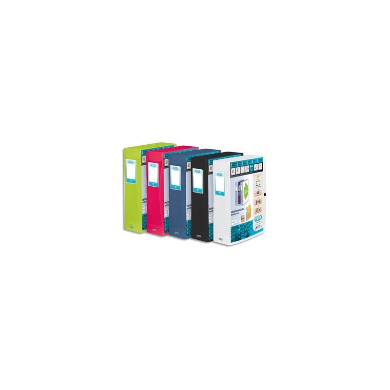 ELBA Boîte de classement personnalisable POLYVISION, format 24x32cm, dos 8cm coloris assortis opaque ELBA Boîte de classement personnalisable POLYVISION, format 24x32cm, dos 8cm coloris assortis opaque