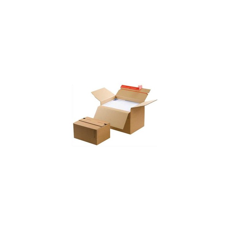 COLOMPAC Carton à monter brun - Dimensions : L30,4 x H de 13 à 22 x P21,6 cm COLOMPAC Carton à monter brun - Dimensions : L30,4 x H de 13 à 22 x P21,6 cm