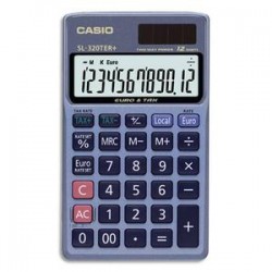 CASIO Calculatrice de poche 12 chiffres conversion euro SL320TER