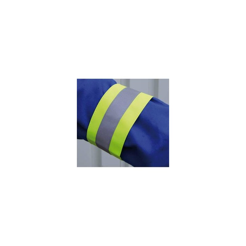 VISO Brassards de sécurité - L48 x H7,5 cm, réflecteur de 3 cm coloris jaune VISO Brassards de sécurité - L48 x H7,5 cm, réflecteur de 3 cm coloris jaune