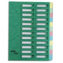 EMEY Trieur EMEY JUNIOR en carte, 24 compartiments. Coloris vert.