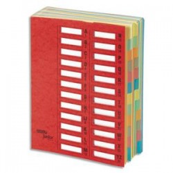 EMEY Trieur EMEY JUNIOR en carte, 24 compartiments. Coloris rouge.