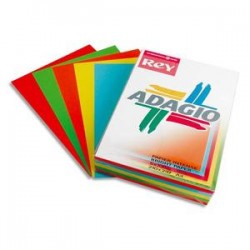 PAPYRUS Ramette 50 feuilles x 5 teintes papier couleur intense ADAGIO assortis intenses A3 80g