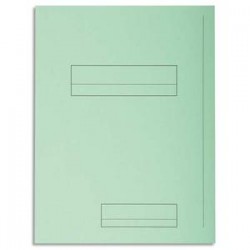 EXACOMPTA Paquet de 50 chemises 2 rabats JURA en carte 240 grammes coloris vert