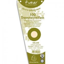EXACOMPTA Paquet de 100 intercalaires trapèze blanc . Perforation 2 trous