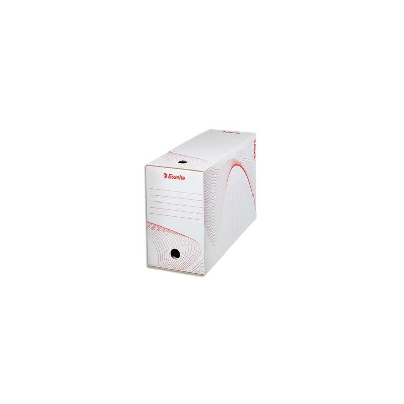 ESSELTE Boîte à archives , dos de 15 cm, en carton ondulé kraft blanc, conditionnement en caisse carton ESSELTE Boîte à archives , dos de 15 cm, en carton ondulé kraft blanc, conditionnement en caisse carton