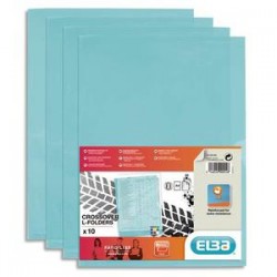 ELBA Sachet de 10 pochettes-coin Fard'liss vert en PVC 20/100e