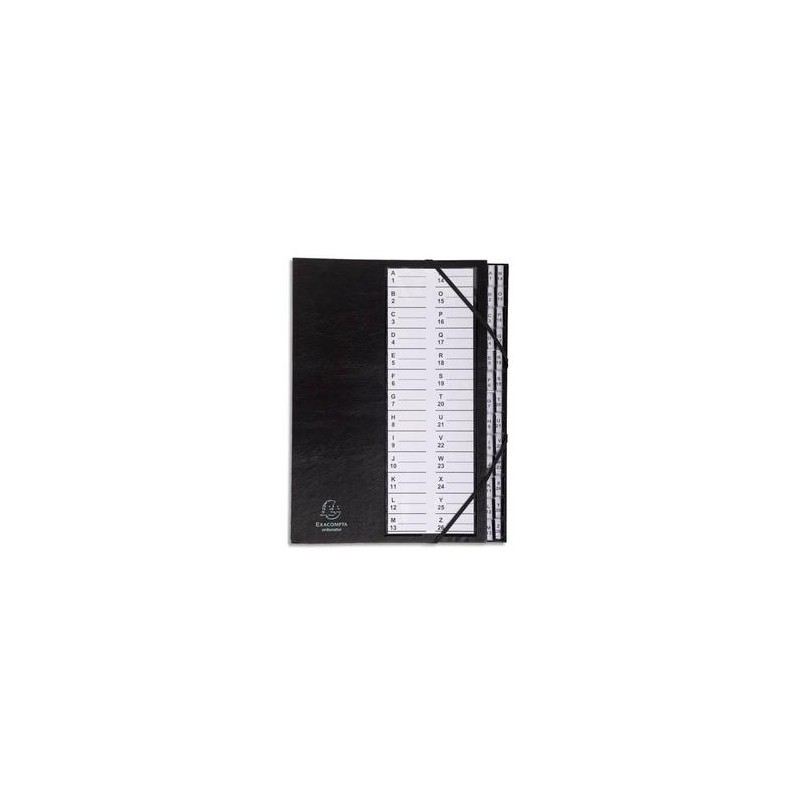 EXACOMPTA Trieur alphanumérique 26 compartiments couverture plastifiée EXACOMPTA Trieur alphanumérique 26 compartiments couverture plastifiée