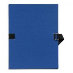 EXACOMPTA Chemise extensible Varia 2230 , recouverte de papier grainé bleu foncé
