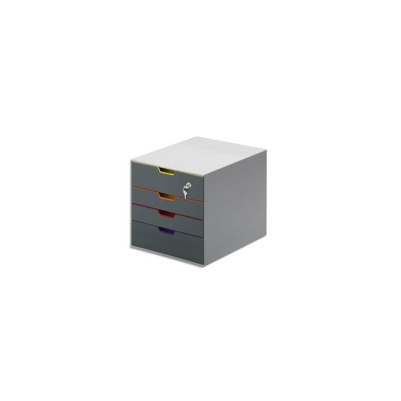 DURABLE Module de classement Varicolor Safe avec serrure à clé, 4 tiroirs. Dim. L28 x H29,2 x P35,6 cm DURABLE Module de classement Varicolor Safe avec serrure à clé, 4 tiroirs. Dim. L28 x H29,2 x P35,6 cm