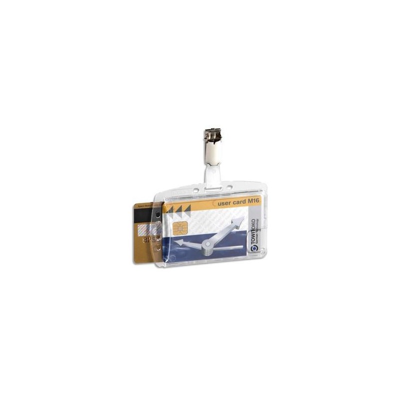 DURABLE B/25 Portes-badge avec clip pour 2 cartes de sécurité DURABLE B/25 Portes-badge avec clip pour 2 cartes de sécurité