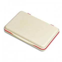 5 ETOILES Tampon encreur réencrable ABS, pour timbre caoutchouc ou résine L11 x P7 cm encre rouge