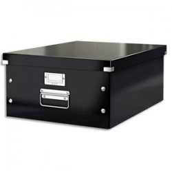 LEITZ Boîte CLICK&STORE L-Box. Format A3 - Dimensions : L36,9xH20xP48,2cm. Coloris noir.