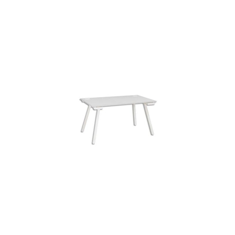 GAUTIER Plan de travail pied trapèze Sunday - Dimensions : L160 x H73 x P80 cm coloris Gris