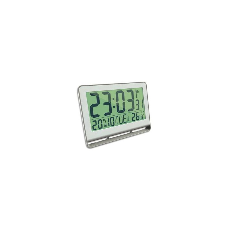 ALBA Horloge murale LCD multifonction radio-pilotée livrée 2 piles AAA fournies en ABS L20 x H15 cm blanc ALBA Horloge murale LCD multifonction radio-pilotée livrée 2 piles AAA fournies en ABS L20 x H15 cm blanc