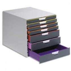 DURABLE Module de classement Varicolor 7 tiroirs multicolore - Dimensions : L32 x H32 x P39 cm