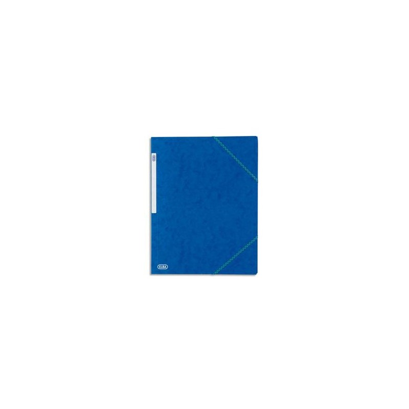 ELBA Chemises 3 rabats à élastiques en carte lustrée 390g. Coloris bleu. ELBA Chemises 3 rabats à élastiques en carte lustrée 390g. Coloris bleu.
