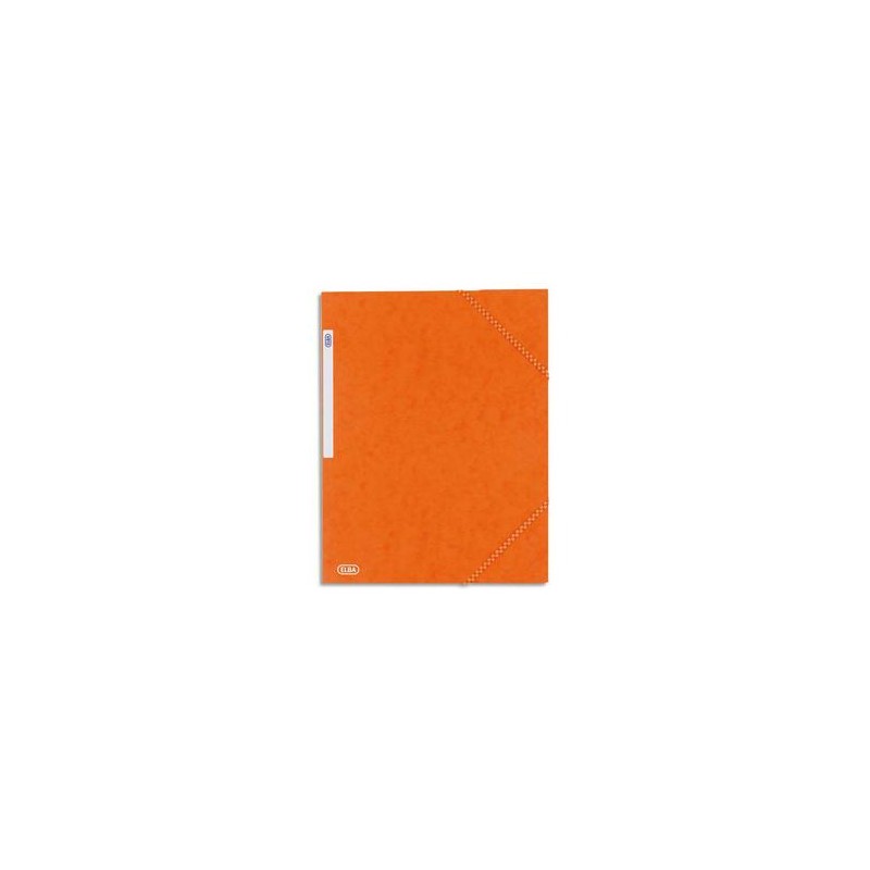 ELBA Chemises à 3 rabats élastiques / carte lustrée /Orange ELBA Chemises à 3 rabats élastiques / carte lustrée /Orange