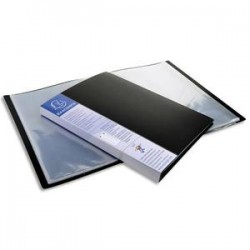 EXACOMPTA Protège-documents UPLINE en polypropylène opaque. 40 vues, 20 pochettes. Coloris noir.