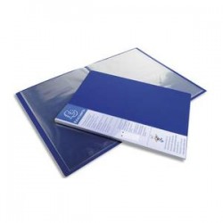 EXACOMPTA Protège-documents UPLINE en polypropylène opaque. 80 vues, 40 pochettes. Coloris bleu.