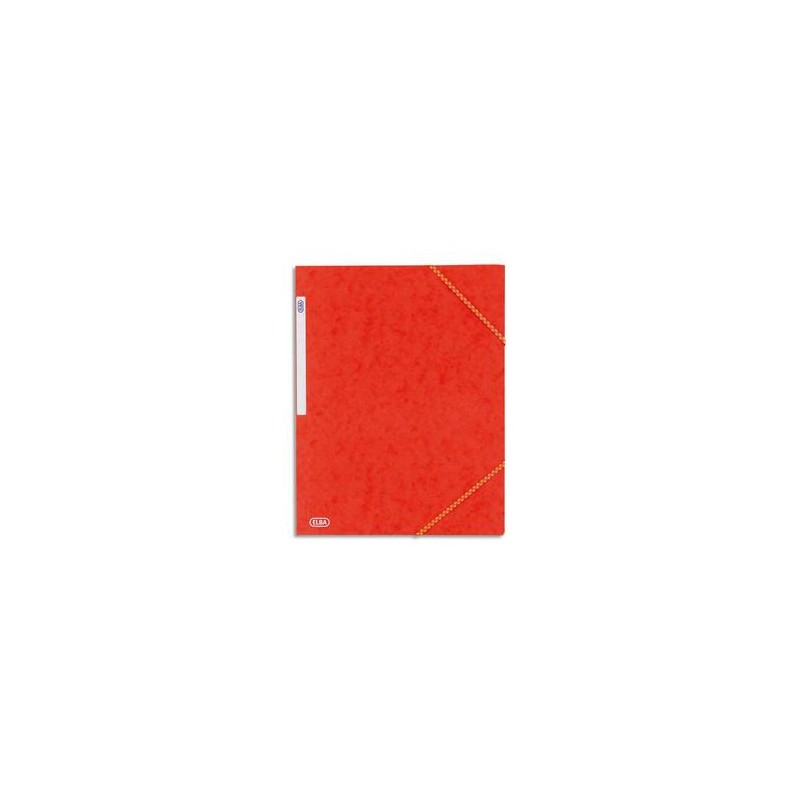 ELBA Chemises à 3 rabats élastiques / carte lustrée / Rouge ELBA Chemises à 3 rabats élastiques / carte lustrée / Rouge