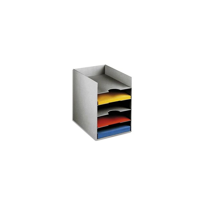 PAPERFLOW Bloc classeur à 5 cases fixes pour doc A4 L25,8 x H31,8 x P32,5 cm gris PAPERFLOW Bloc classeur à 5 cases fixes pour doc A4 L25,8 x H31,8 x P32,5 cm gris