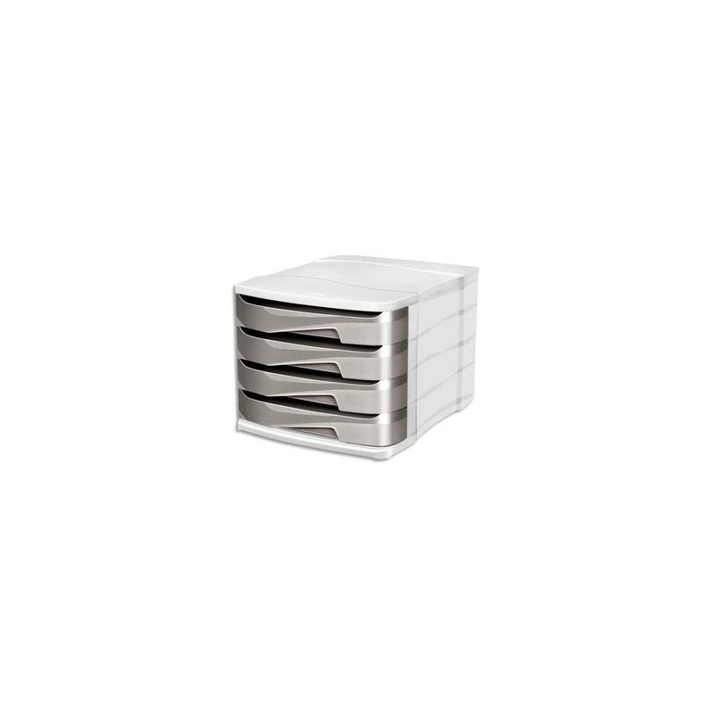 CEP Module de classement Ellypse XtraStrong 4 tiroirs - Dimensions : L38,6 x H24,6 x P29,2 cm taupe CEP Module de classement Ellypse XtraStrong 4 tiroirs - Dimensions : L38,6 x H24,6 x P29,2 cm taupe