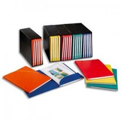 ELBA Conteneur noir + 5 chemises coloris assortis carton rigide Alpina. Dos 1,5cm.